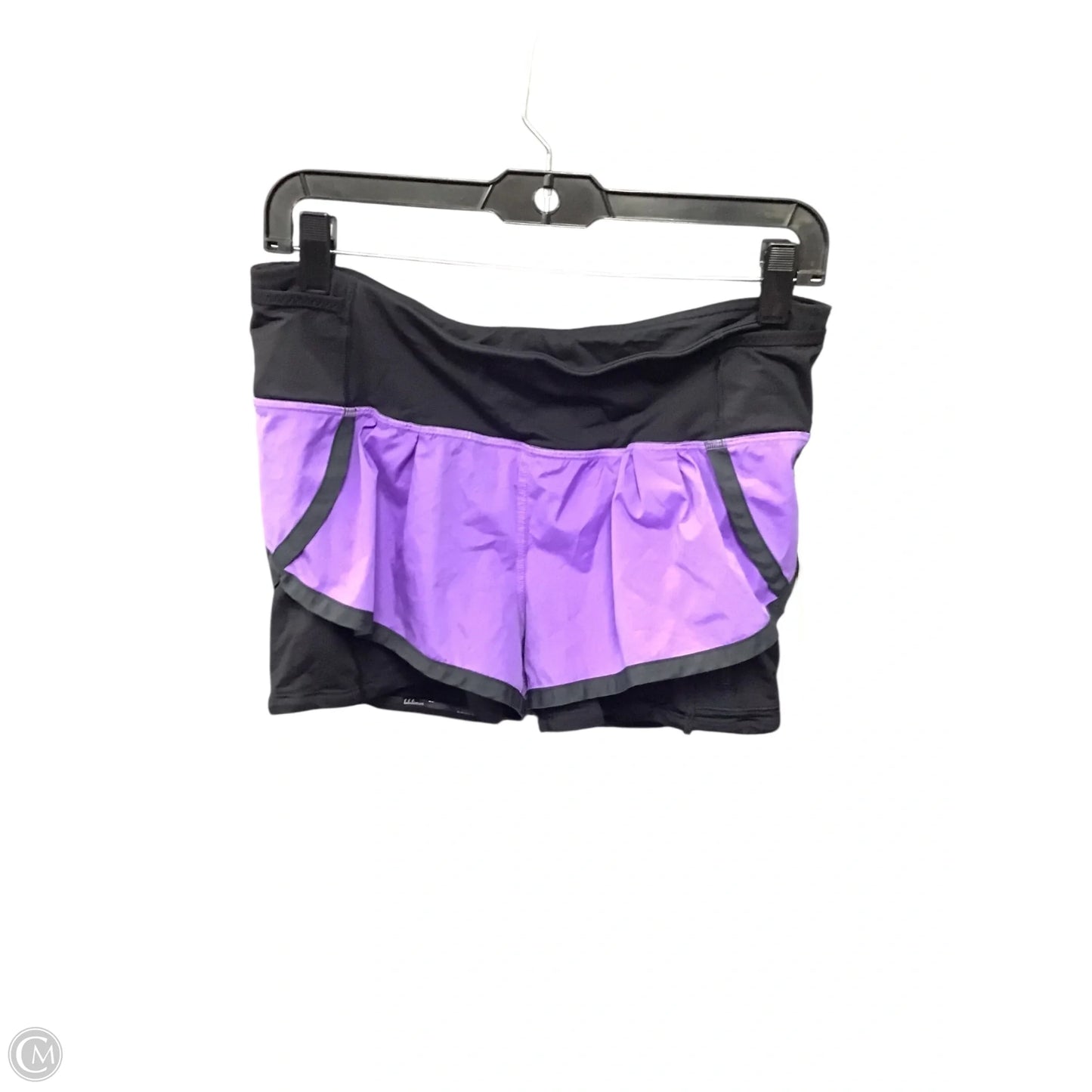 Athletic Shorts By Lululemon In Black & Purple, Size: 6