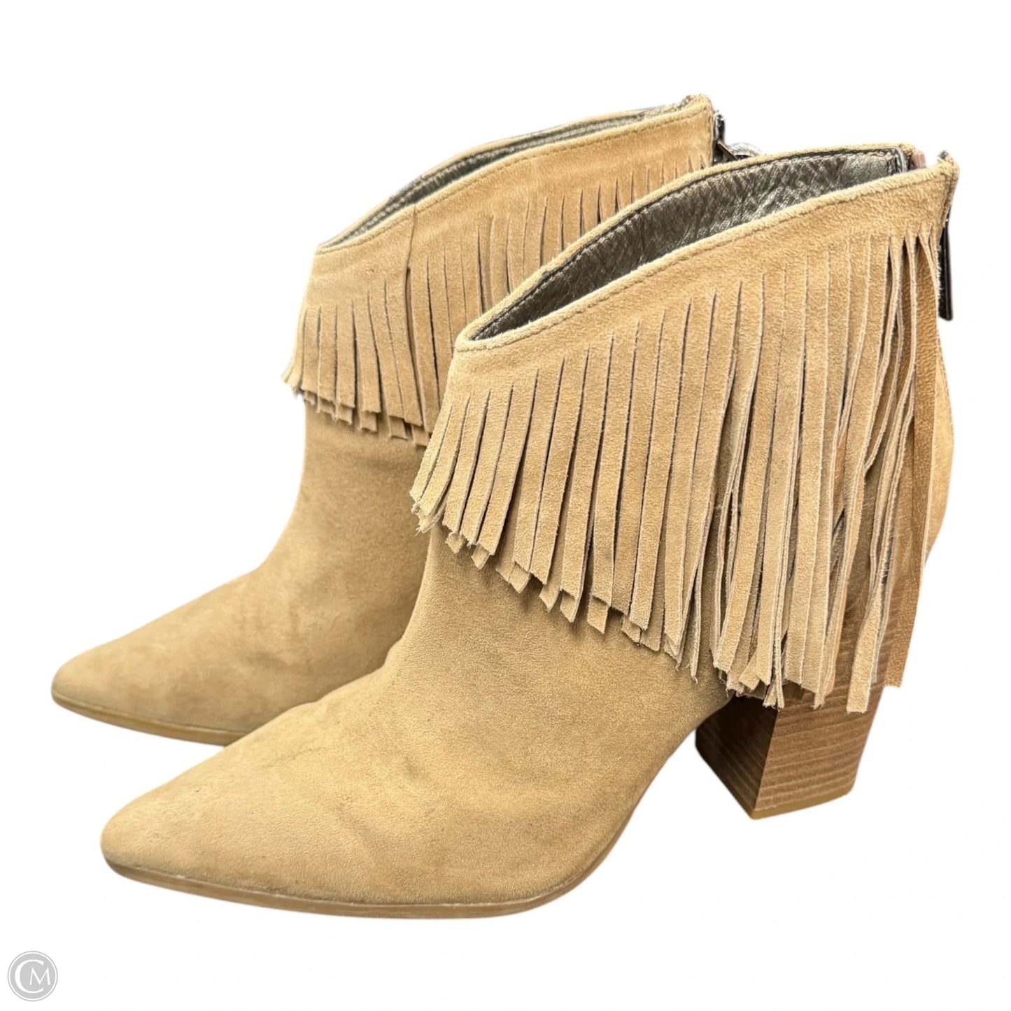 Boots Ankle Heels By Kenneth Cole Reaction In Tan, Size: 8.5