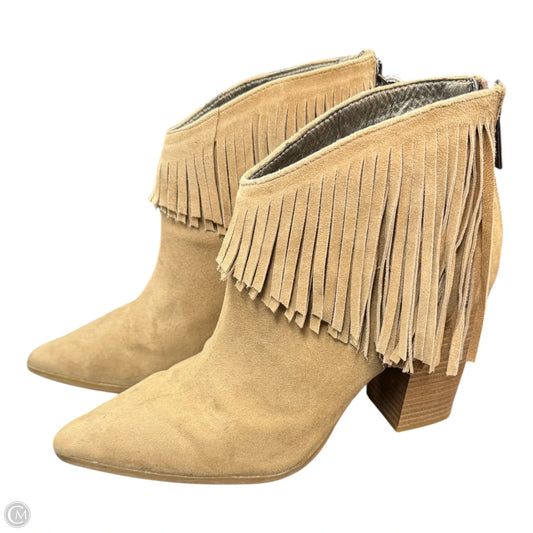 Boots Ankle Heels By Kenneth Cole Reaction In Tan, Size: 8.5