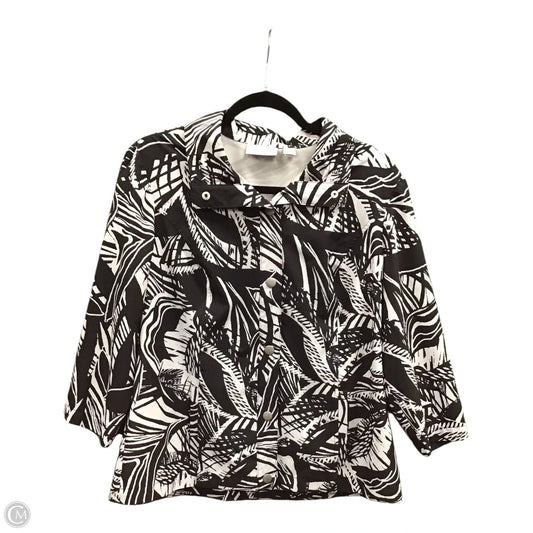 Jacket Other By Chicos In Black & White, Size: L