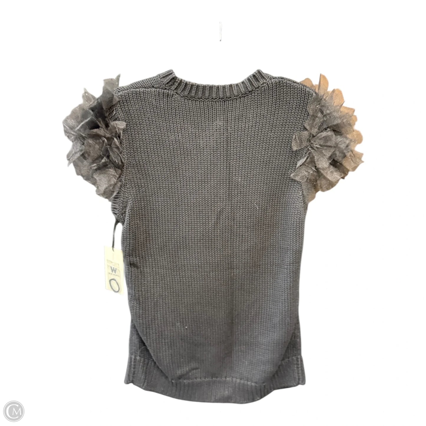 Sweater Short Sleeve By Worth Ny In Black, Size: S