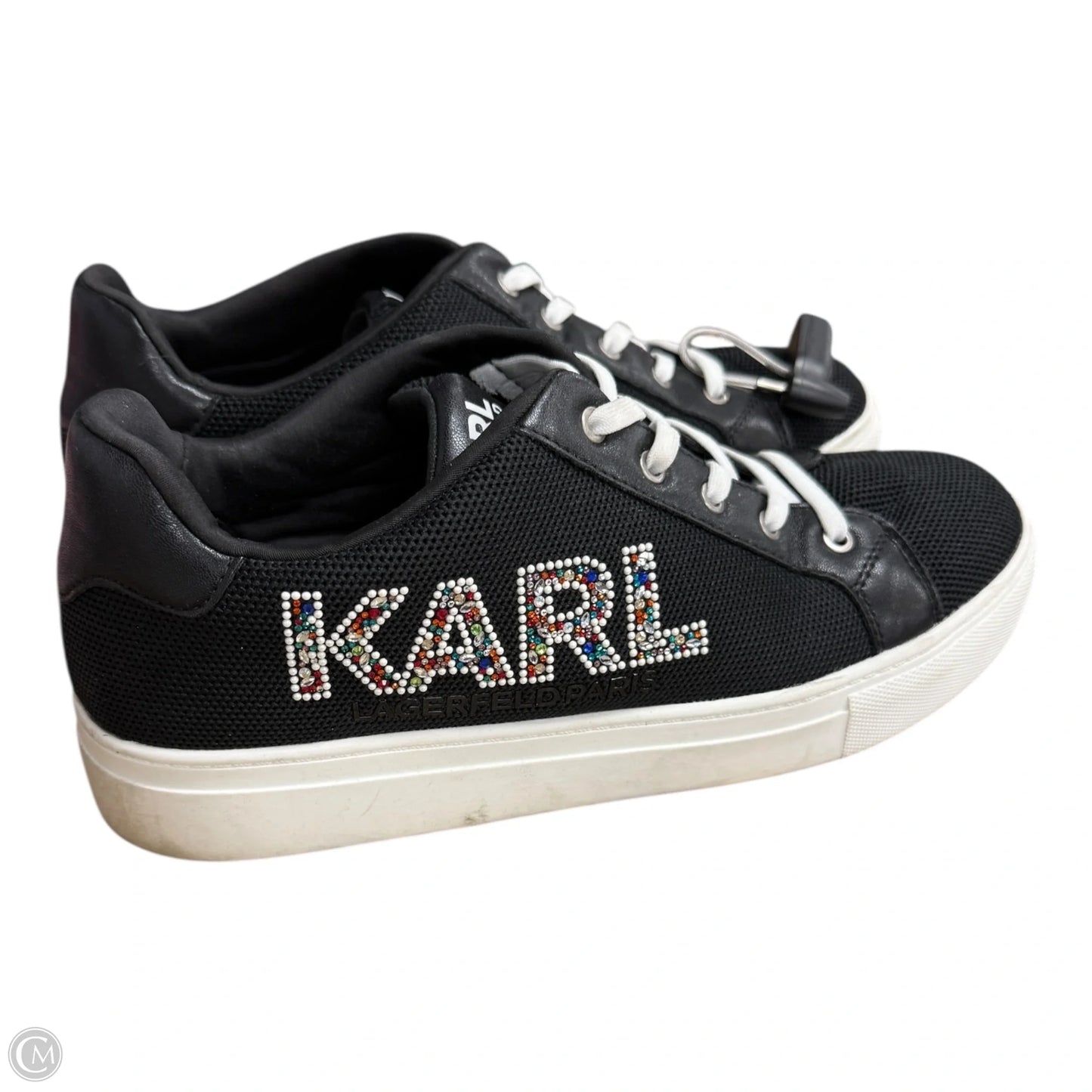 Shoes Designer By Karl Lagerfeld In Black & White, Size: 10