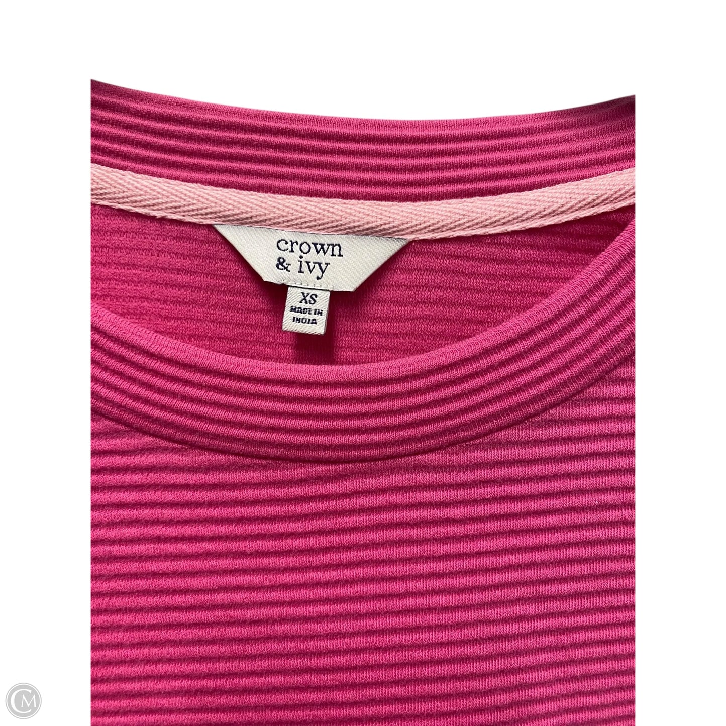 Sweatshirt Crewneck By Crown And Ivy In Plaid Pattern, Size: Xs