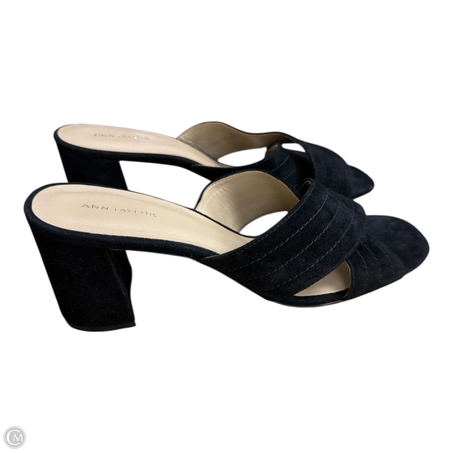 Shoes Heels Block By Ann Taylor In Black, Size: 9