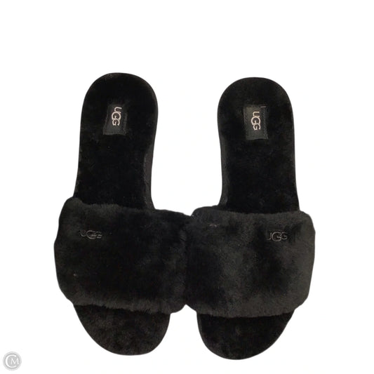 Slippers Designer By Ugg In Black, Size: 8