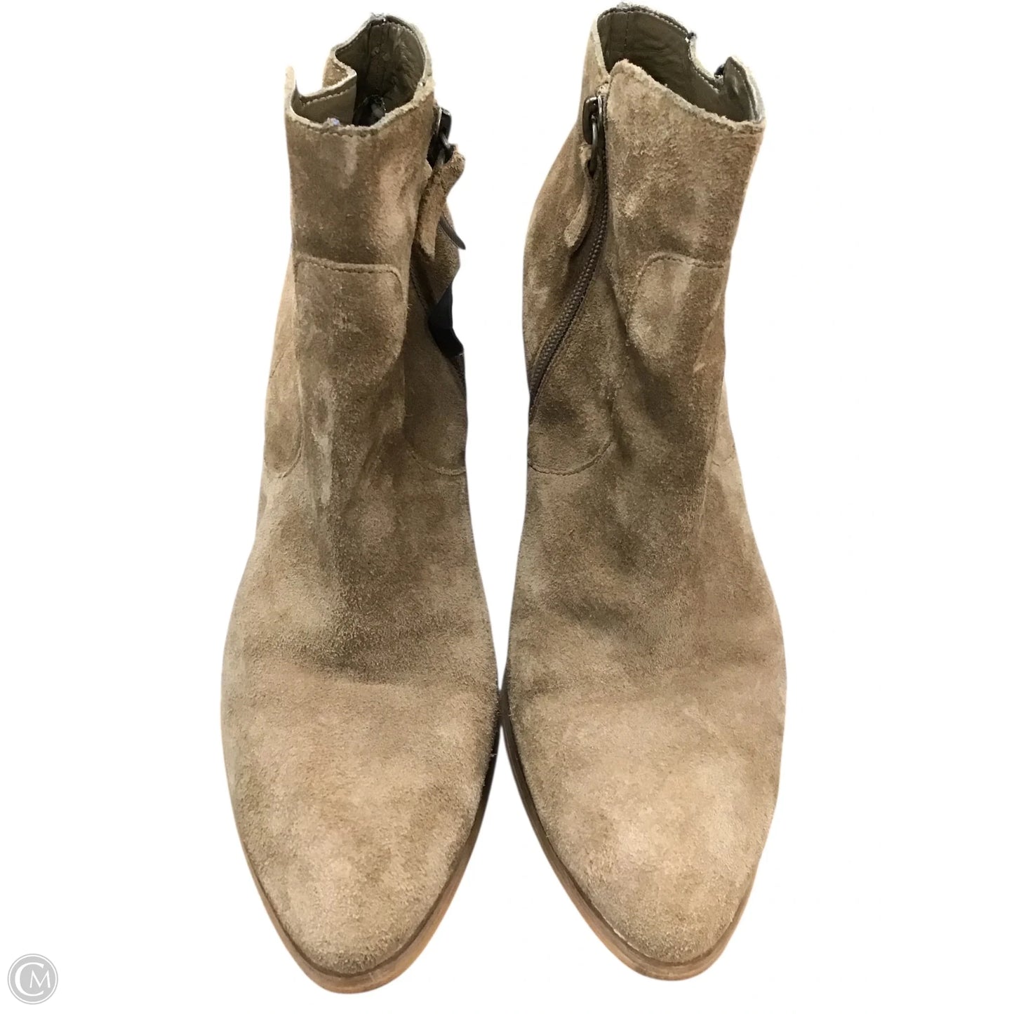 Boots Ankle Heels By Treasure And Bond In Brown, Size: 9.5