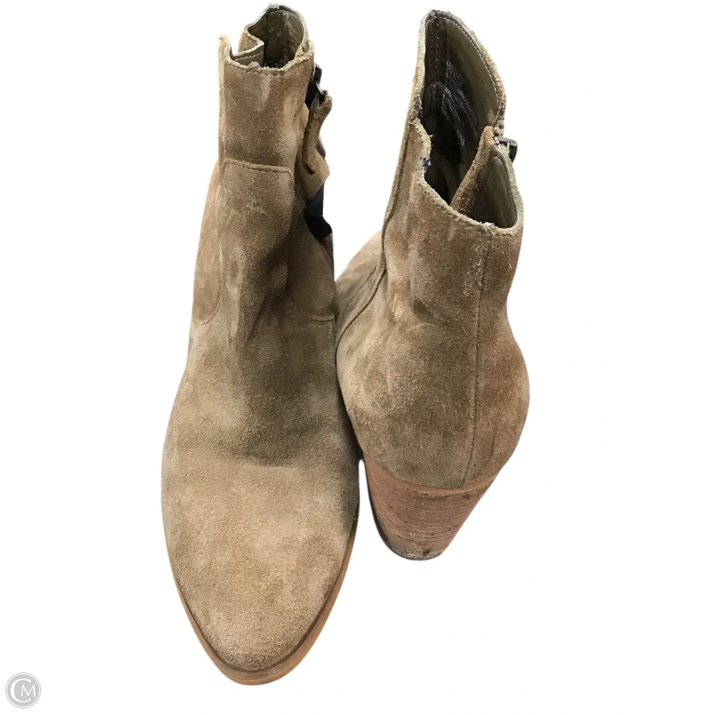 Boots Ankle Heels By Treasure And Bond In Brown, Size: 9.5