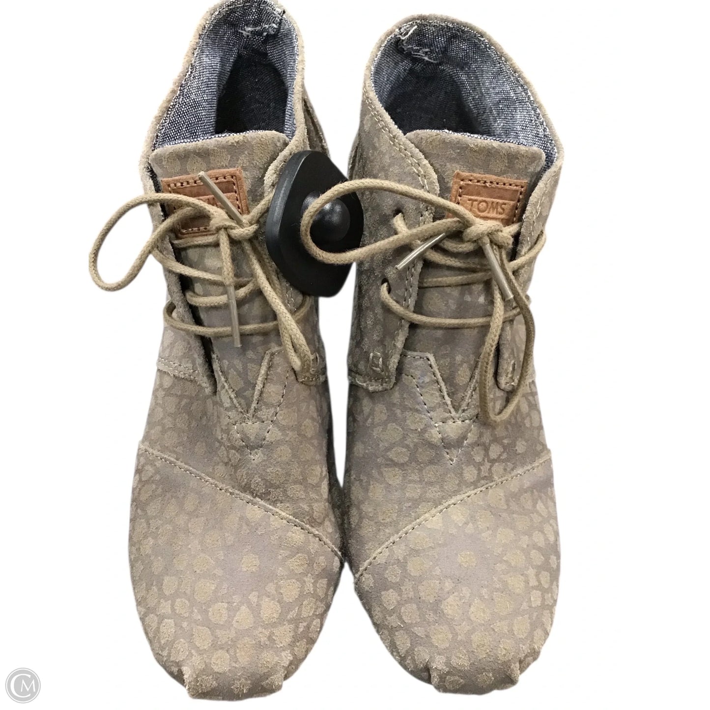 Shoes Heels Wedge By Toms In Grey & Tan, Size: 8