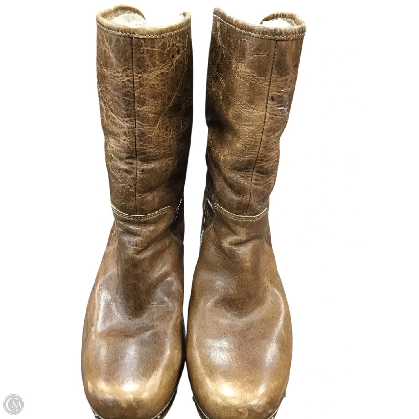 Boots Designer By Ugg In Brown, Size: 8