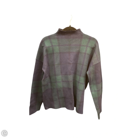 Sweater By Tahari In Plaid Pattern, Size: L