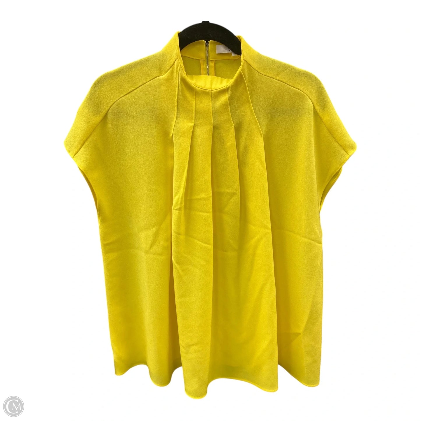 Blouse Short Sleeve By Tibi In Yellow, Size: M