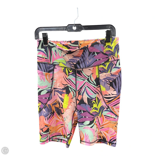 Athletic Shorts By Bebe Sport In Tropical Print, Size: L