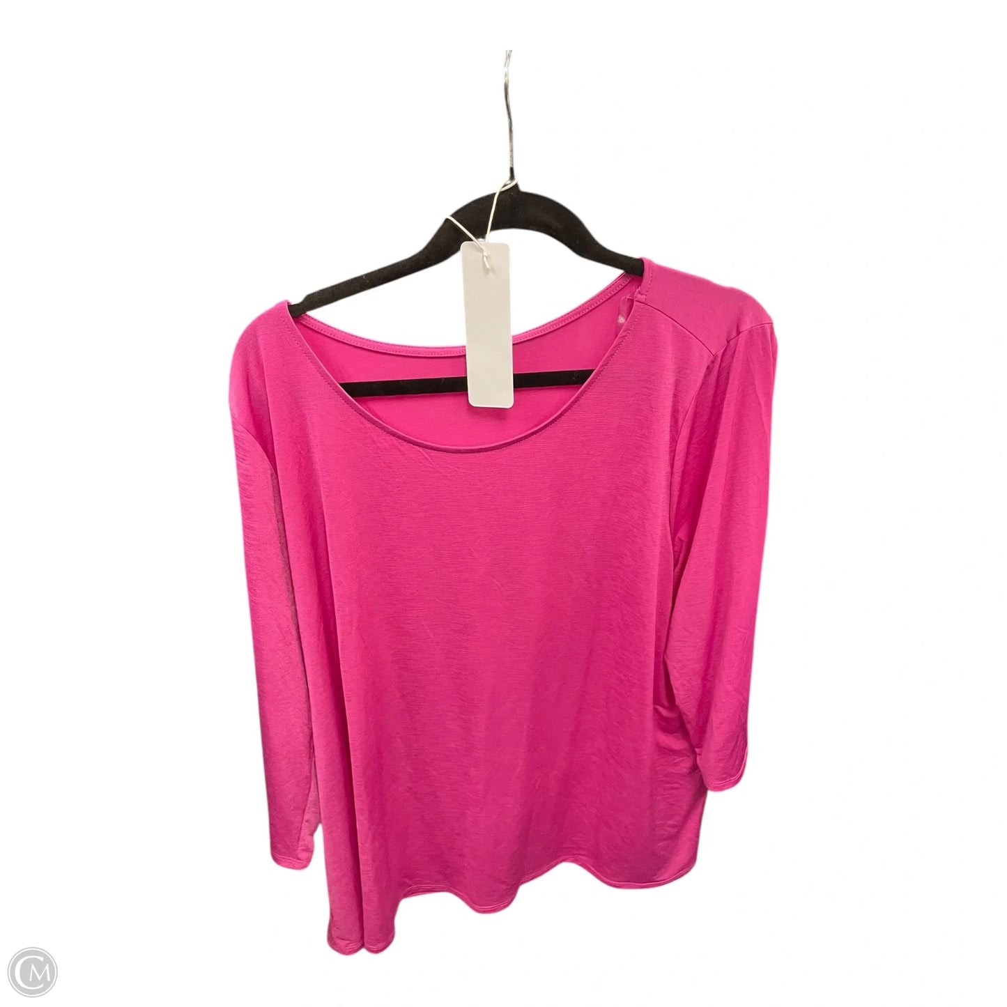 Top 3/4 Sleeve By Dear Scarlett In Pink, Size: 3x