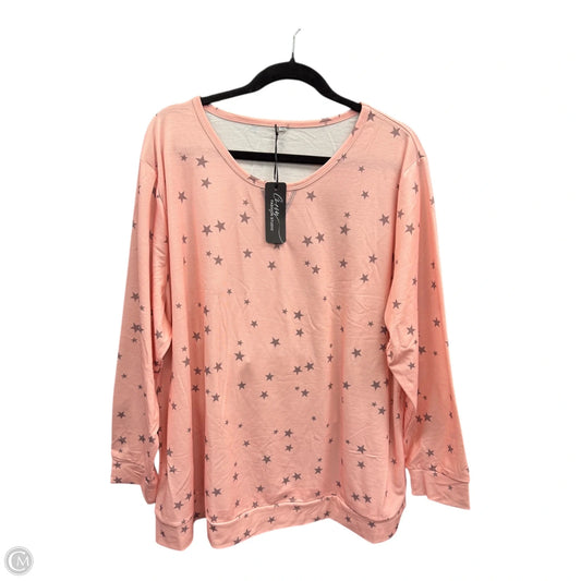 Top Long Sleeve By Clothes Mentor In Pink, Size: 4x