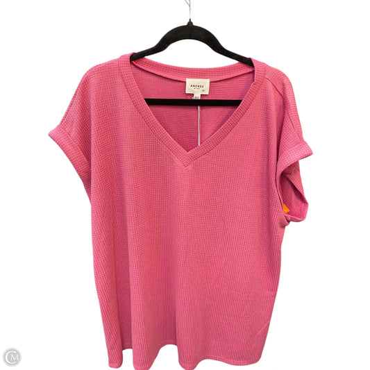 Top Short Sleeve By Clothes Mentor In Pink, Size: 3x