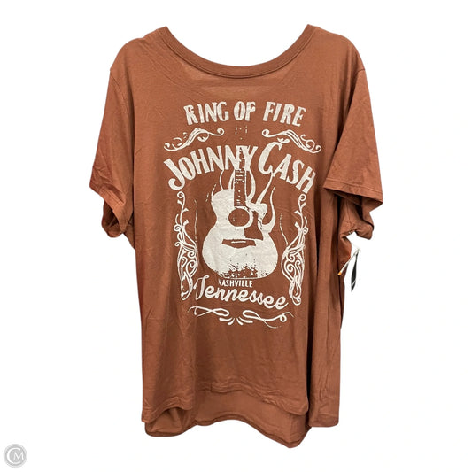 Top Short Sleeve By Torrid In Brown, Size: 4x