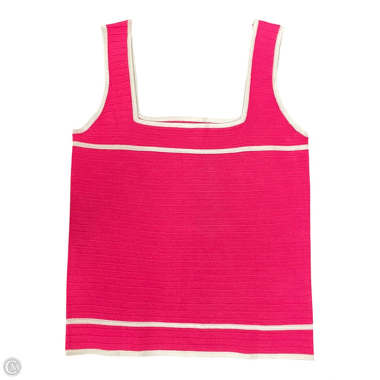 Top Sleeveless By Clothes Mentor In Pink & White, Size: S