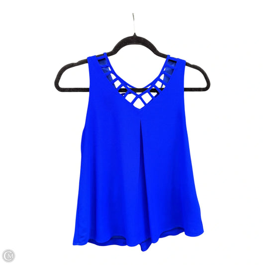 Top Sleeveless By Monteau In Blue, Size: S
