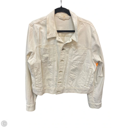 Jacket Denim By Eileen Fisher In Cream, Size: 1x