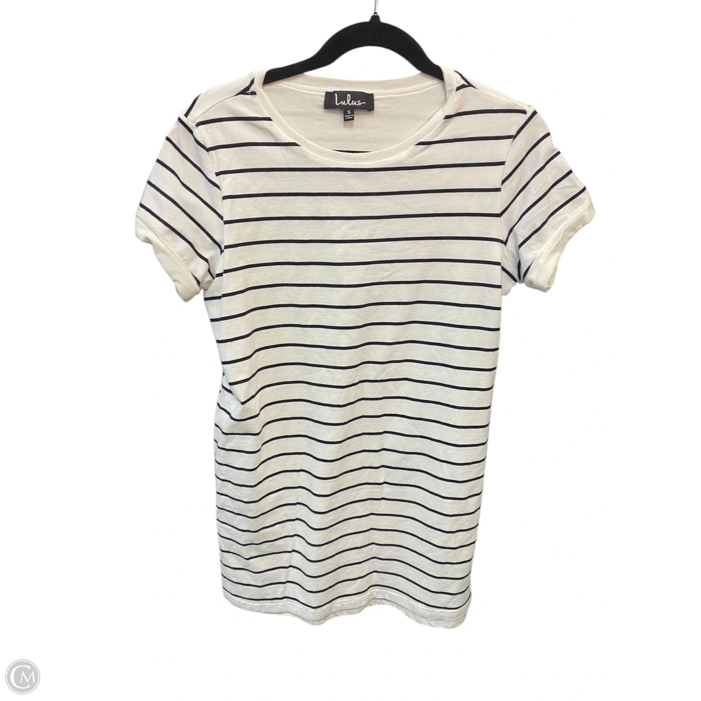 Tunic Short Sleeve By Lulus In Striped Pattern, Size: S