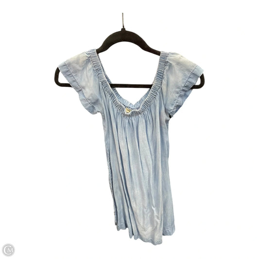 Tunic Short Sleeve By Cloth & Stone In Blue Denim, Size: S