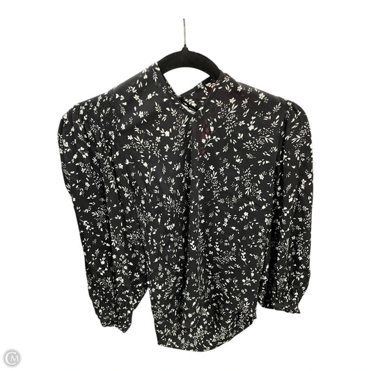 Top Long Sleeve By Joie In Black & White, Size: Xs