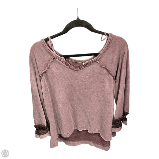 Top Long Sleeve By Free People In Purple, Size: Xs