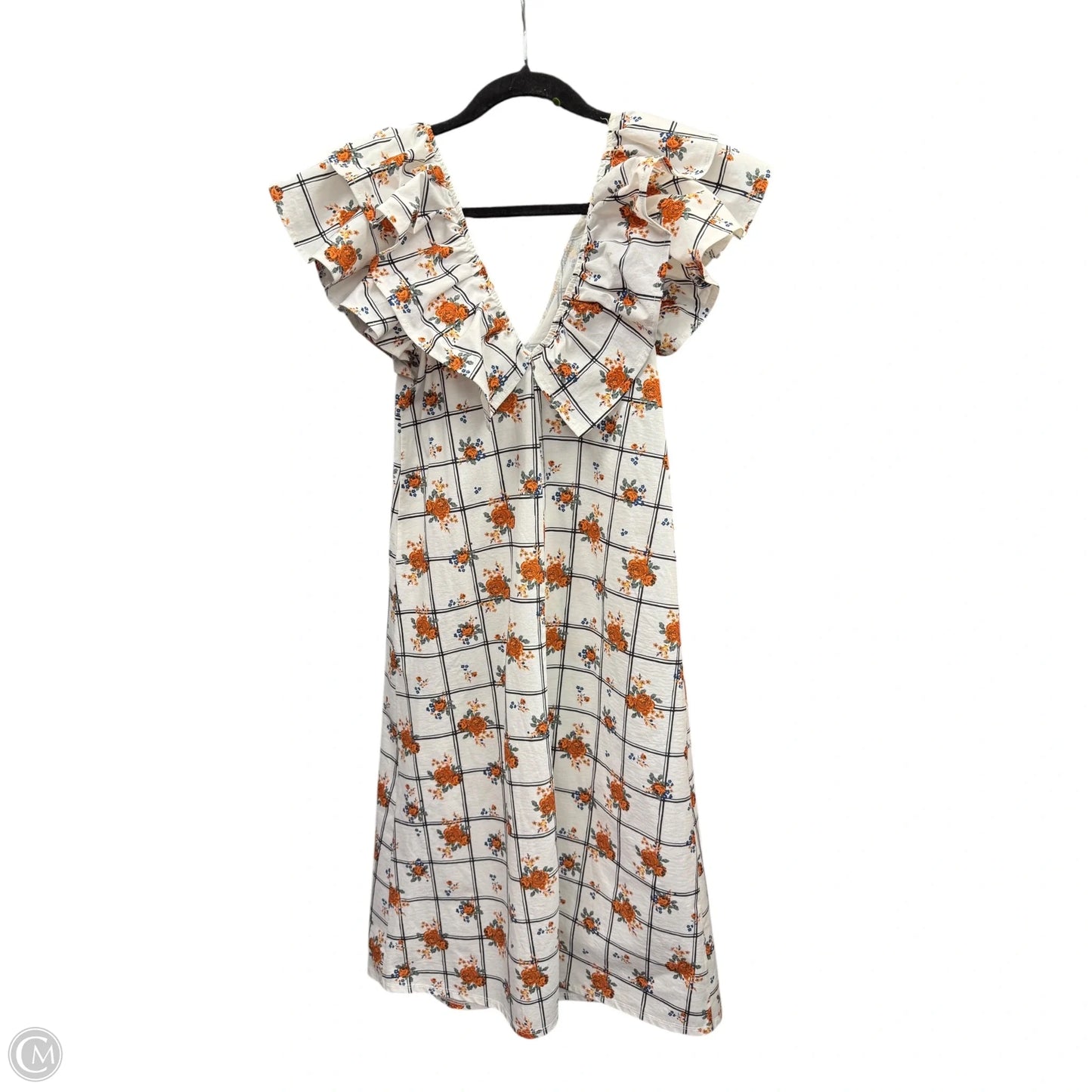 Dress Casual Midi By Zara In White, Size: S
