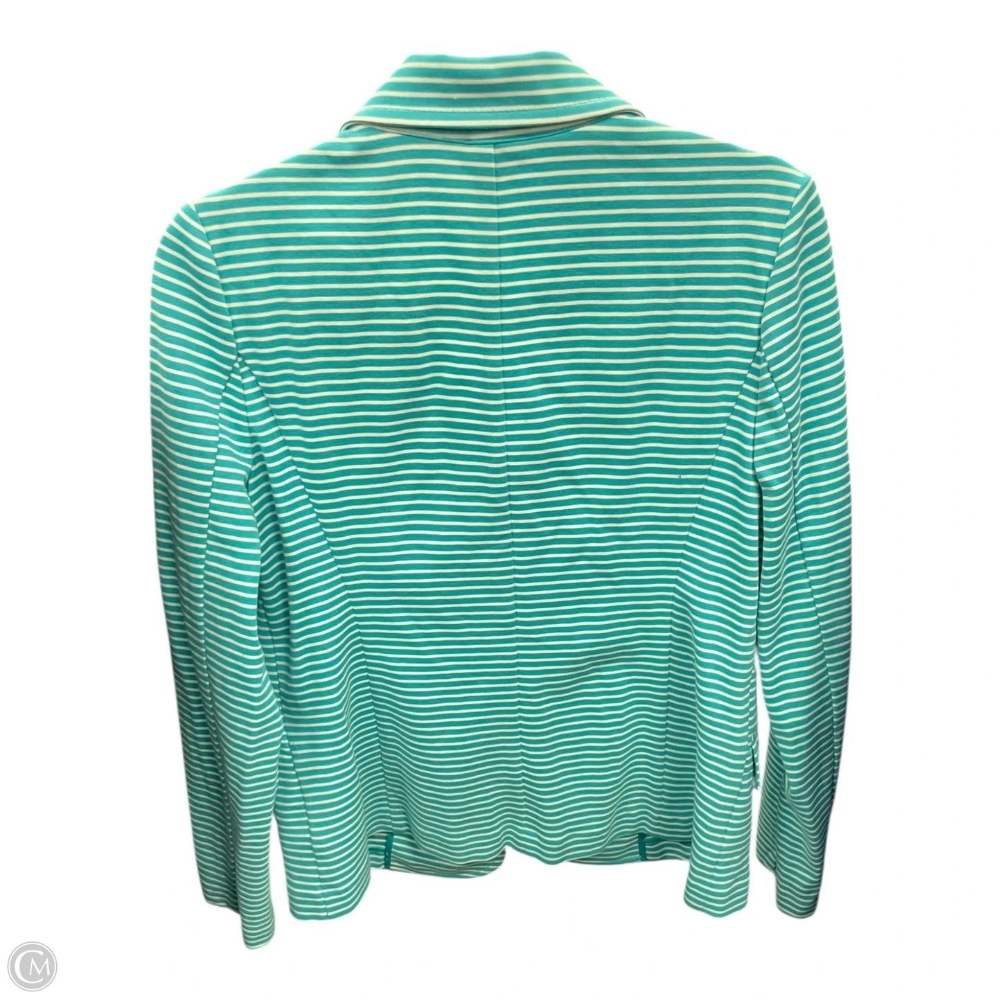 Blazer By Talbots In Striped Pattern, Size: L