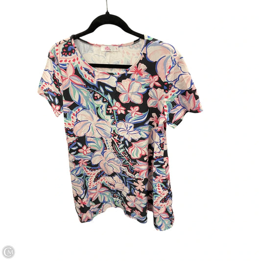 Dress Casual Short By Aryeh In Pink & White, Size: Xl