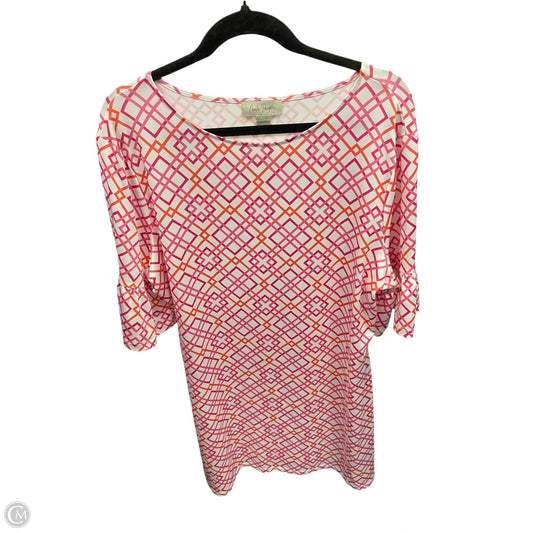 Dress Casual Short By Charlie Paige In Orange & Pink, Size: Xl