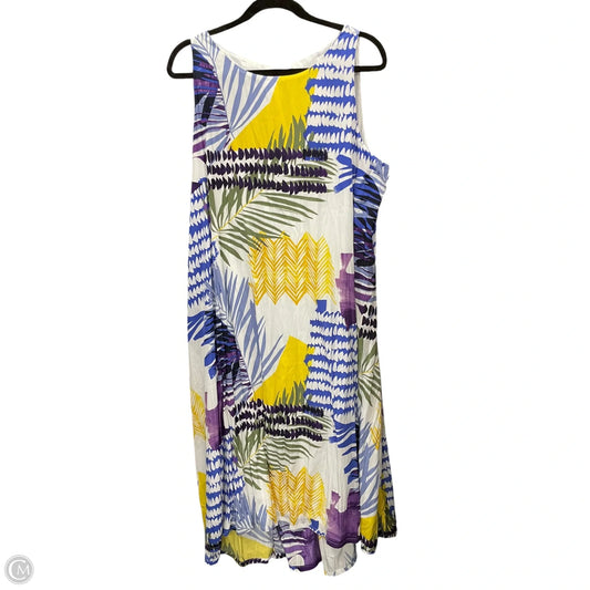 Dress Casual Midi By Chicos In Blue & Purple, Size: Xl
