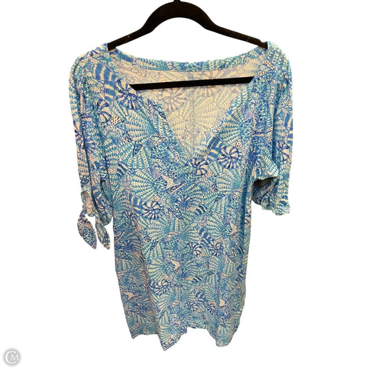 Dress Designer By Lilly Pulitzer In Blue & White, Size: Xxl