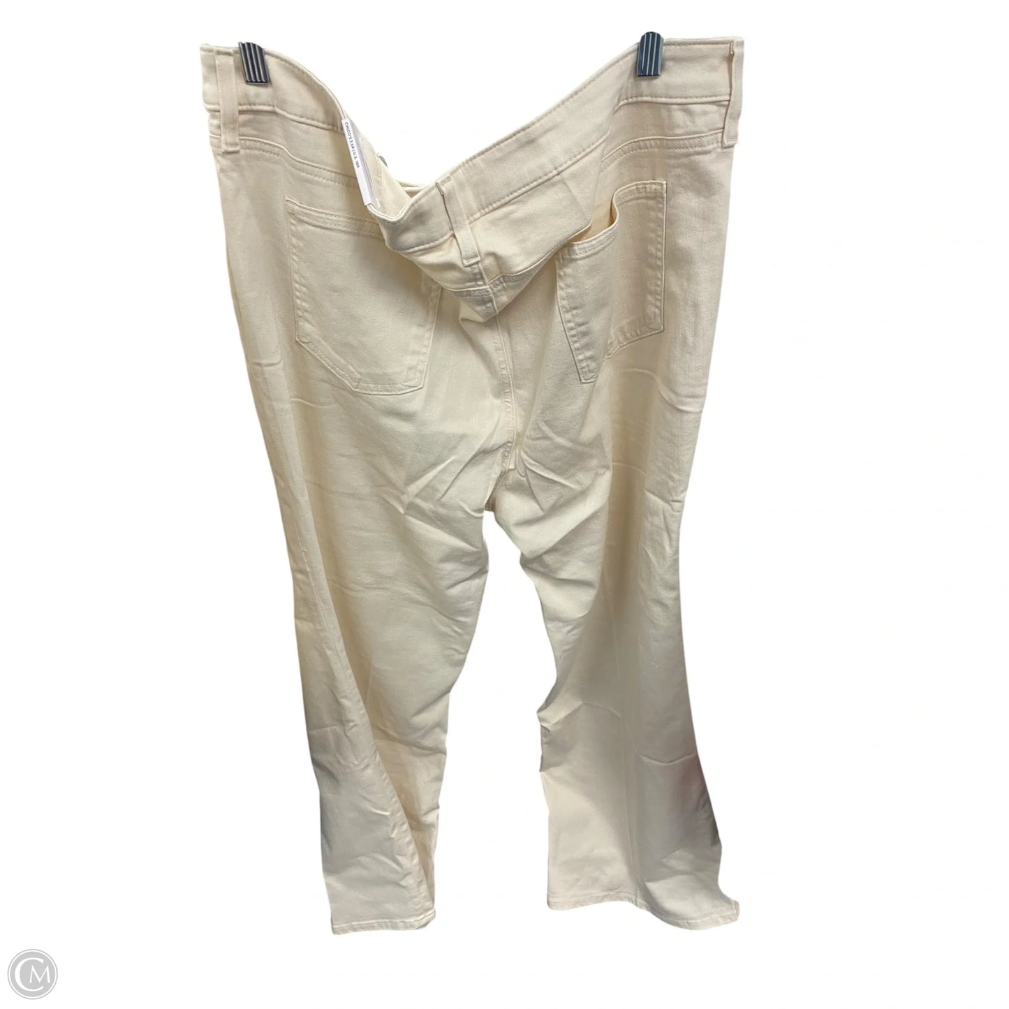 Jeans Flared By Chicos In Cream Denim, Size: 18