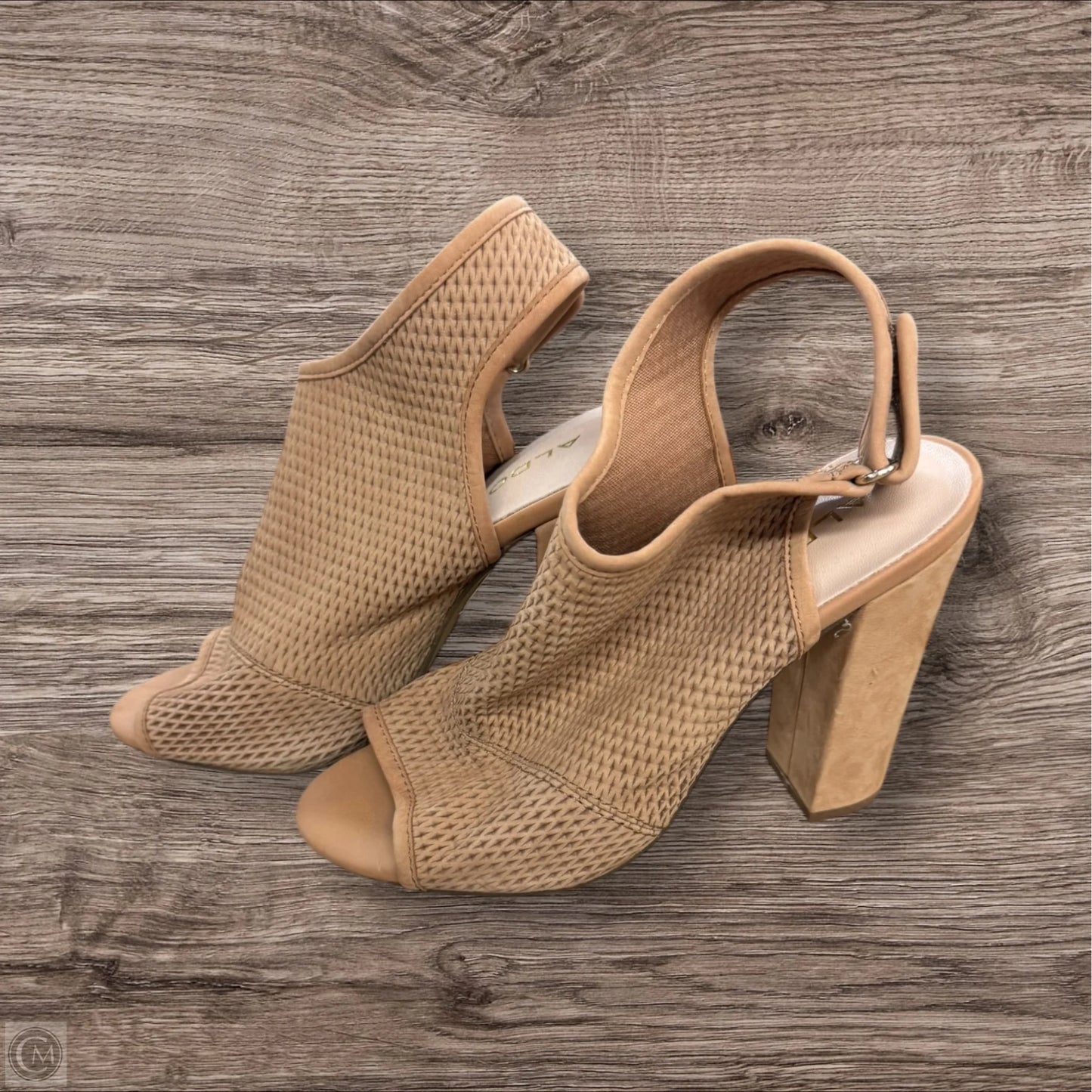 Sandals Heels Block By Aldo In Tan, Size: 7