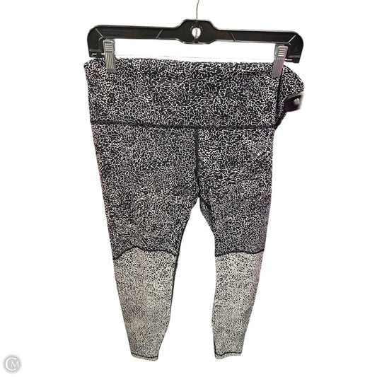 Athletic Leggings By Lululemon In Black & White, Size: 12