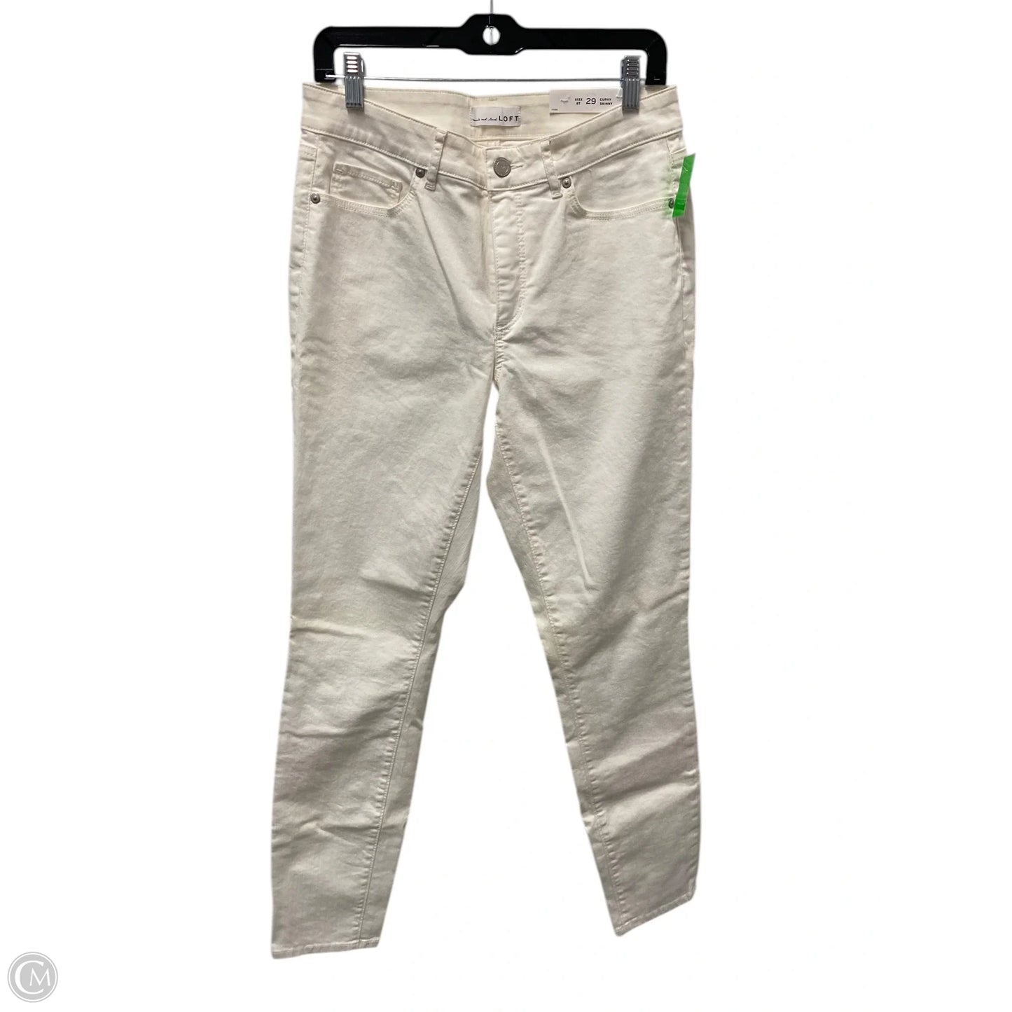 Jeans Skinny By Loft In White Denim, Size: 8