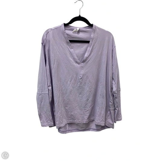 Athletic Top Long Sleeve Crewneck By Lululemon In Purple, Size: 10