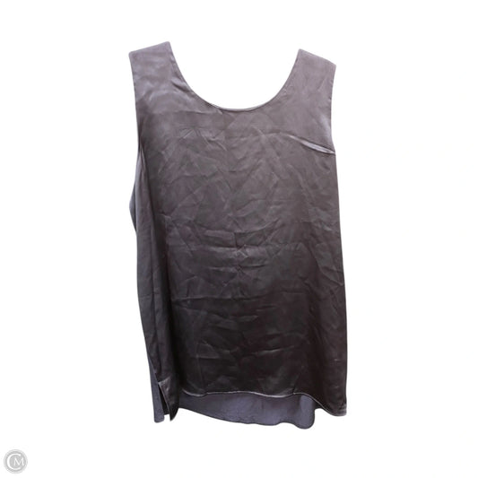 Blouse Sleeveless By Alfani In Navy, Size: L