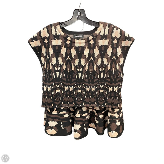 Skirt Set 2pc By Express In Brown & Pink, Size: L