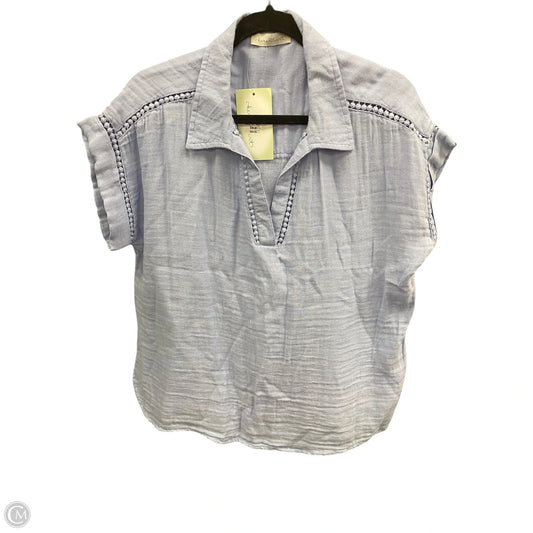 Top Short Sleeve By Keren Hart In Blue, Size: L