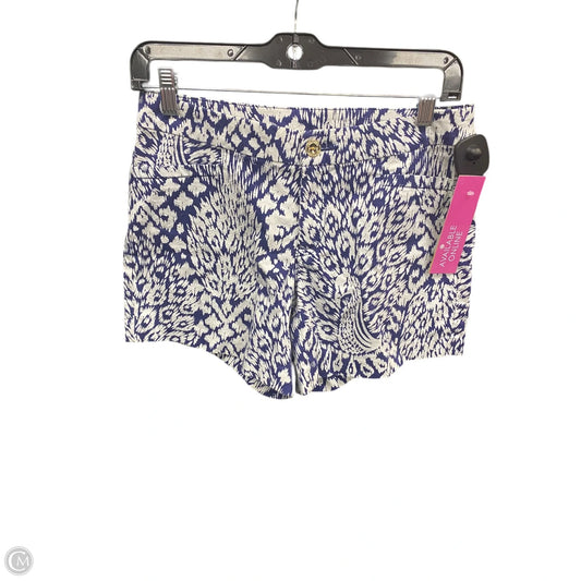 Shorts Designer By Lilly Pulitzer In Blue & White, Size: 4