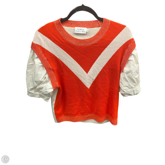 Blouse Short Sleeve By Cma In Orange & Tan, Size: M