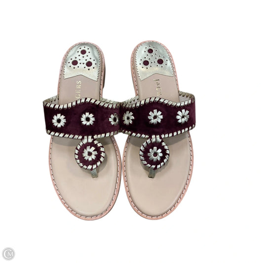 Sandals Flats By Jack Rogers In Gold & Red, Size: 7
