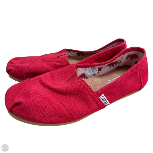 Shoes Flats By Toms In Red, Size: 7.5