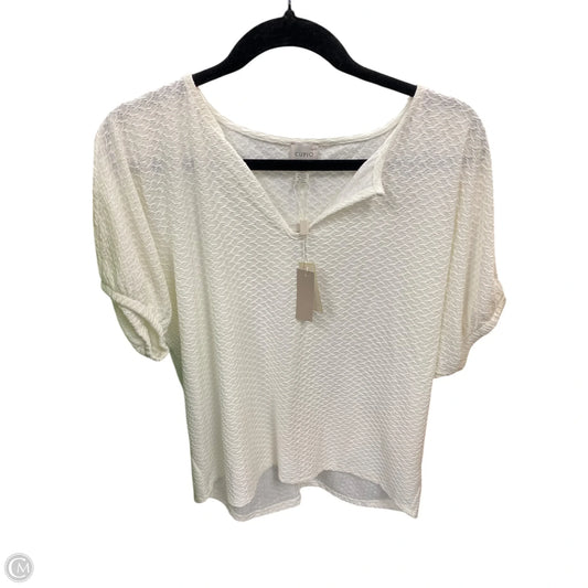 Top Short Sleeve By Cupio In White, Size: L