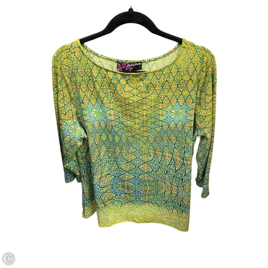 Top 3/4 Sleeve By Peck And Peck In Green, Size: Xl
