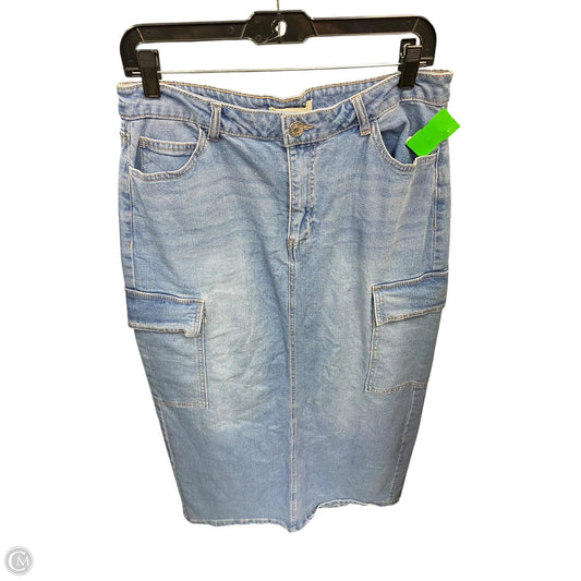 Skirt Maxi By Madden Girl In Blue Denim, Size: M