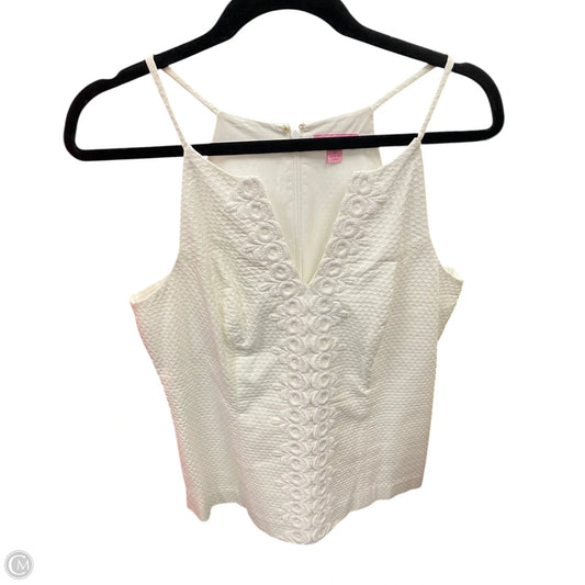 Top Sleeveless Designer By Lilly Pulitzer In White, Size: 10