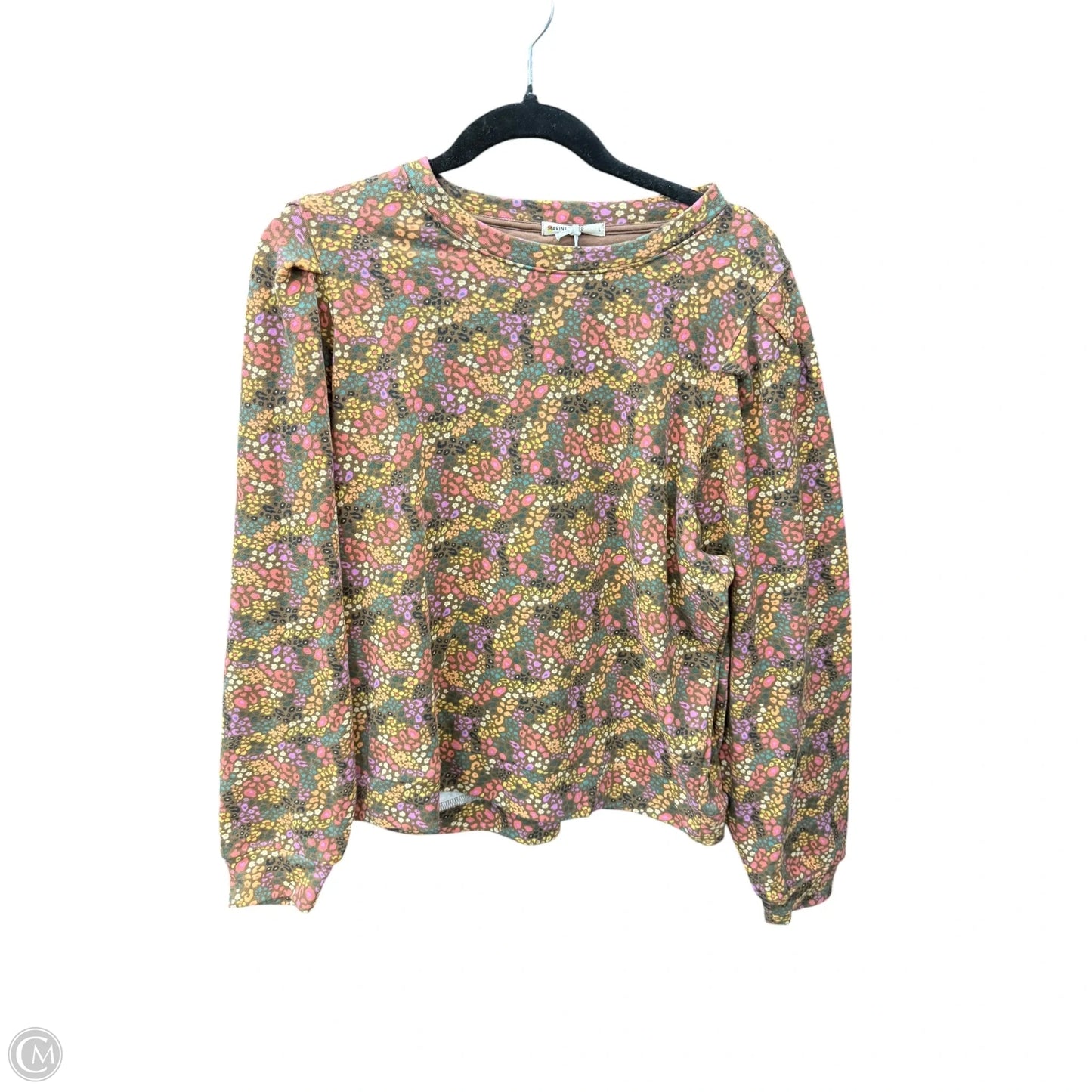 Top Long Sleeve By Marine Layer In Floral Print, Size: L
